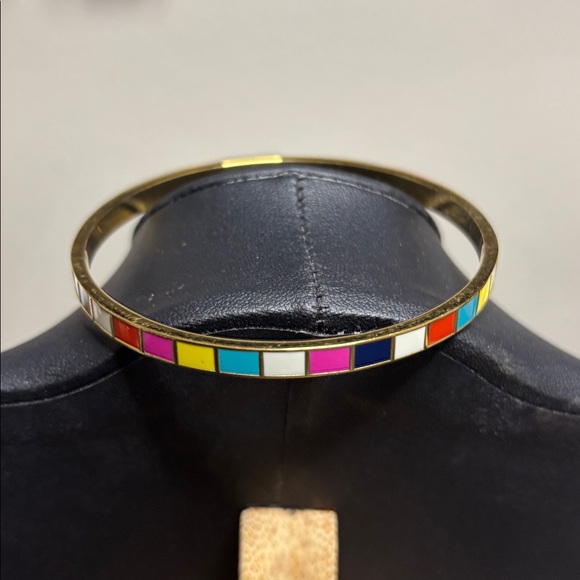 Kate Spade Colorful Gold Tone Enamel Bangle Bracelet - Picture 4 of 6